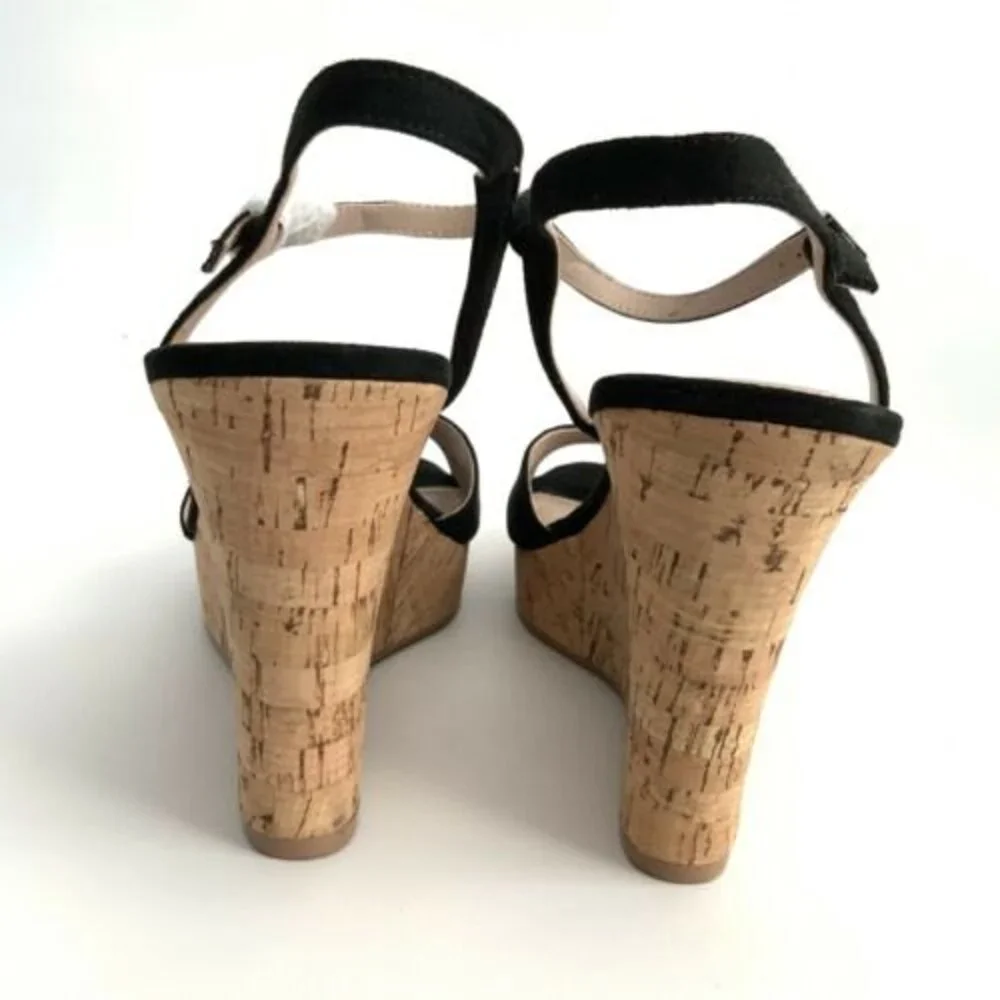Charles by Charles David Lambert Micro-suede Cork Wedge Sandals 11
